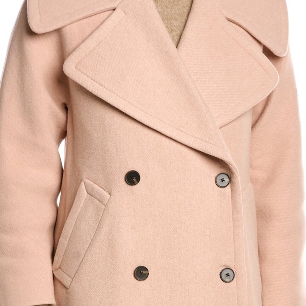 NWT REBECCA TAYLOR Melton Wool-Blend Trench Coat